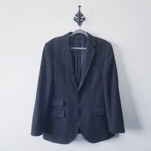 J Crew Blazer Mens 40L Gray Ludlow Wool Suit Jacket Sport Coat Preppy EUC